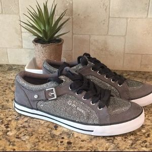 G by Guess sparkly gray sneakers